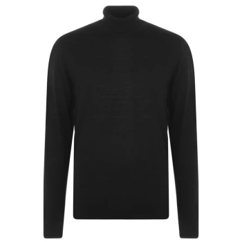 image of Howick Merino Roll Neck Jumper - Black