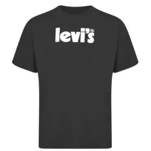 Image of Levis Levis Poster Logo T-Shirt Mens - Black