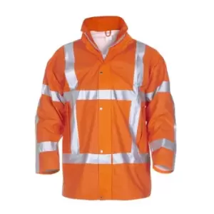 Neer Multi Hydrosoft Flame Retardant Anti-static High Visibility Waterproof Parka Orange - Size S