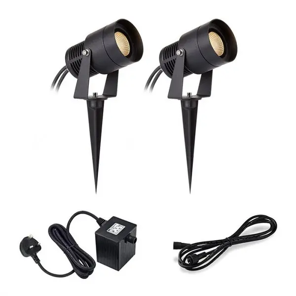 Image of Markslojd Garden 24V - 15W LED Spotlight Kit - 2 Lights