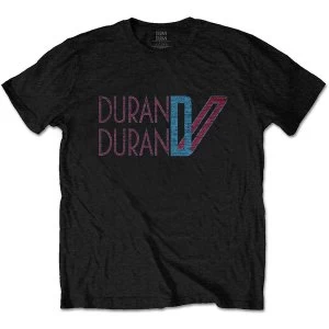 image of Duran Duran - Double D Logo Unisex Large T-Shirt - Black