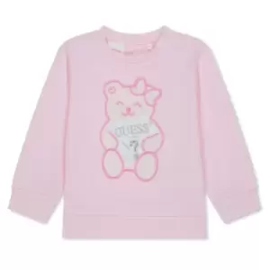 image of Guess Long Sleeved Active Top - Pink