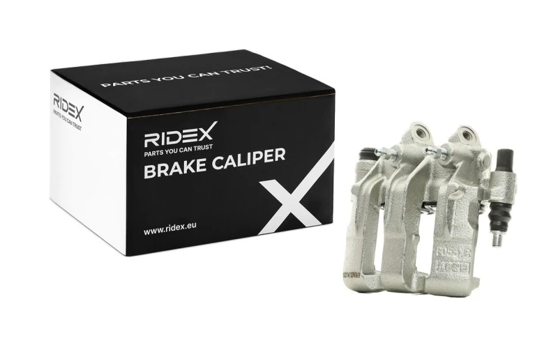 Image of RIDEX 78B0440 Brake caliper Front Axle Right, without holder Grey Cast Iron Brake Caliper (78)