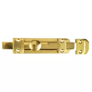 Image of Heavy-Duty Door Bolt - Brass 150mm (6in) FGEDBLTHVBR6 - Forge