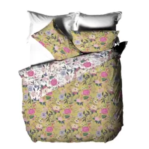 Image of Furn Azalea Floral Duvet Cover Set (Double) (Bamboo Green)