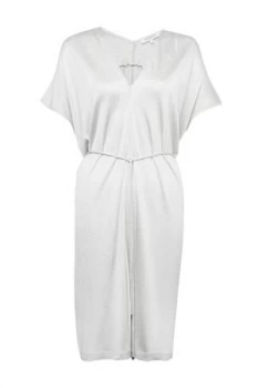 Image of Great Plains Silky Jersey Dress Grey Marl
