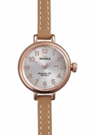 Image of Ladies Shinola Birdy 34mm Natural Leather Strap Watch S0110000256