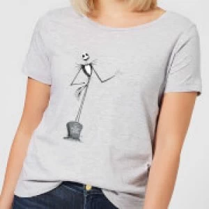 Image of Nightmare Before Christmas Jack Skellington Full Body Womens T-Shirt - Grey - 3XL