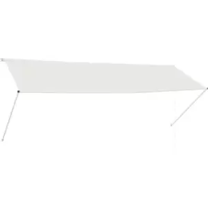 image of Retractable Awning 350x150cm Cream Vidaxl Cream