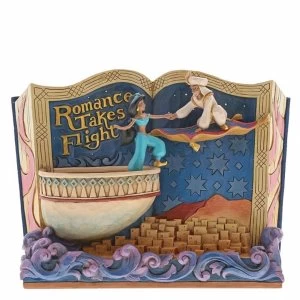 image of Romance Takes Flight Storybook Aladdin Disney Traditions Figurine