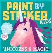 Image of paint by sticker kids unicorns and magic create 10 pictures one sticker at