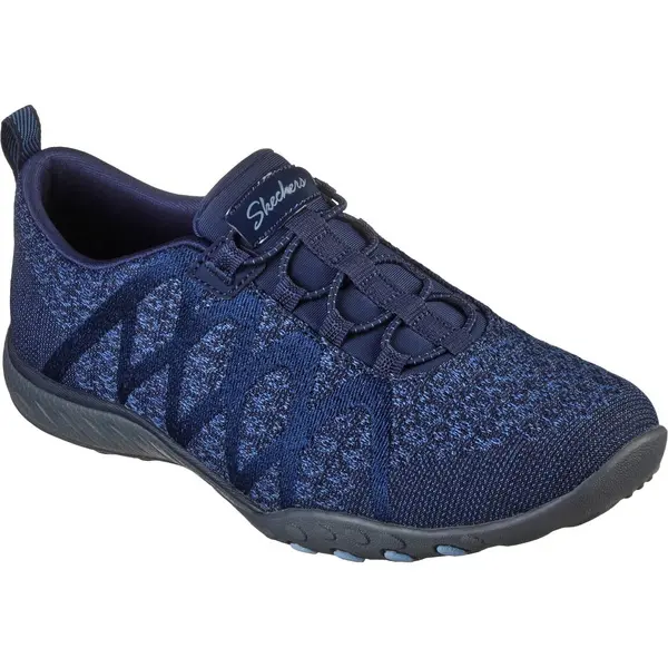 image of Skechers Womens Breather Easy Infi-Knity Vegan Slip On Trainers Shoes - UK 5 Blue female GDE2560NVY5