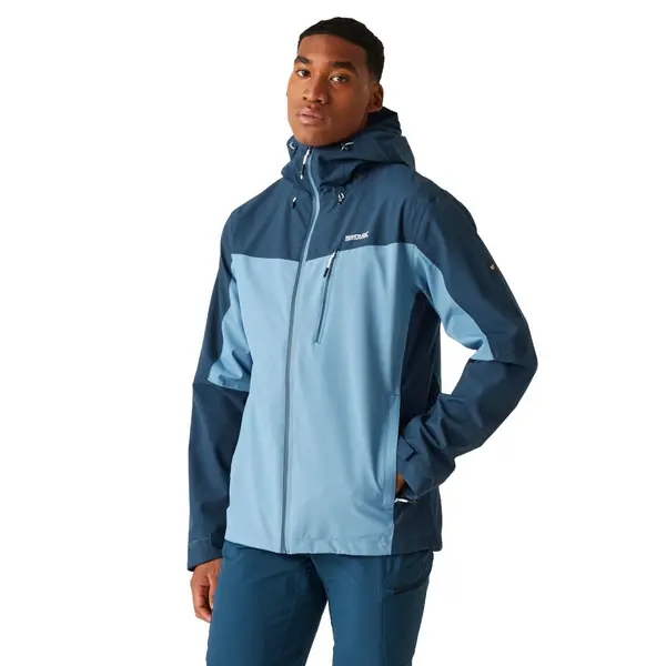 Image of Regatta Mens Birchdale Durable Waterproof Isotex 10000 Jacket Coat XXL - Chest 46-48' (117-122cm) Coronet Blue/Moonlight Denim RMW279-XAP-XXL