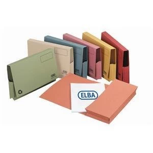 Image of Elba Probate Foolscap Wallets Full Flap Heavyweight 500 Sheets 70mm Blue Pack of 25