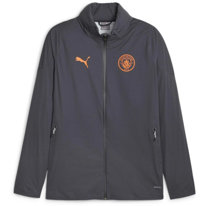 Image of Puma Mcfc Training Rain Jacket Pro Anorak Mens Strong Grey male XS