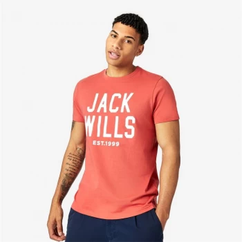 Jack Wills Westforth T-Shirt - Washed Red