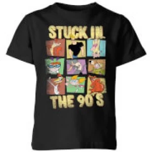 Image of Cartoon Network Stuck In The 90s Kids T-Shirt - Black - 5-6 Years