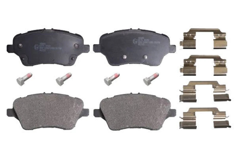 Image of SWAG 50 91 6940 Brake pad set Front Axle, excl. wear warning contact, with fastening/mounting material, with fastening material Brake Pad Set,disc br