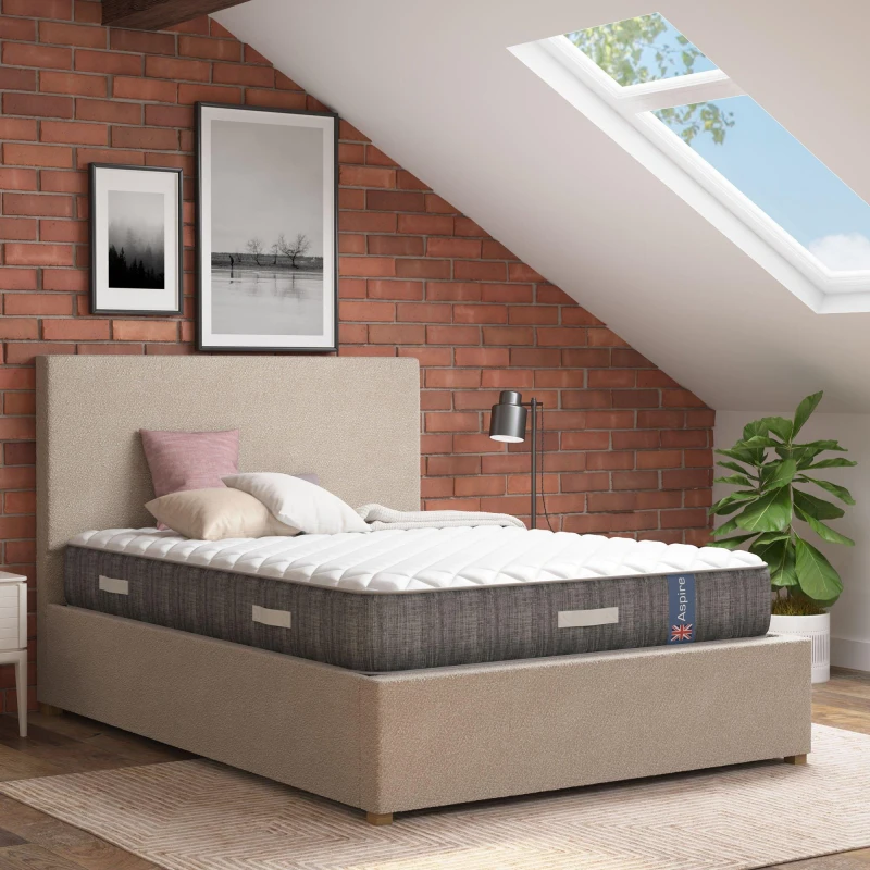 Image of Aspire Aspire Medium Comfort Pocket+ Memory Hybrid Mattress in White Size: Small Single White Small Single Unisex 5057632299956