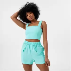 image of Jack Wills Ruched Strap Crop Top - Blue