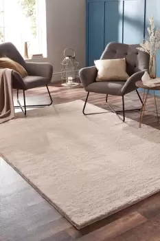 Image of Washable Faux Fur Natural Rug 120X170