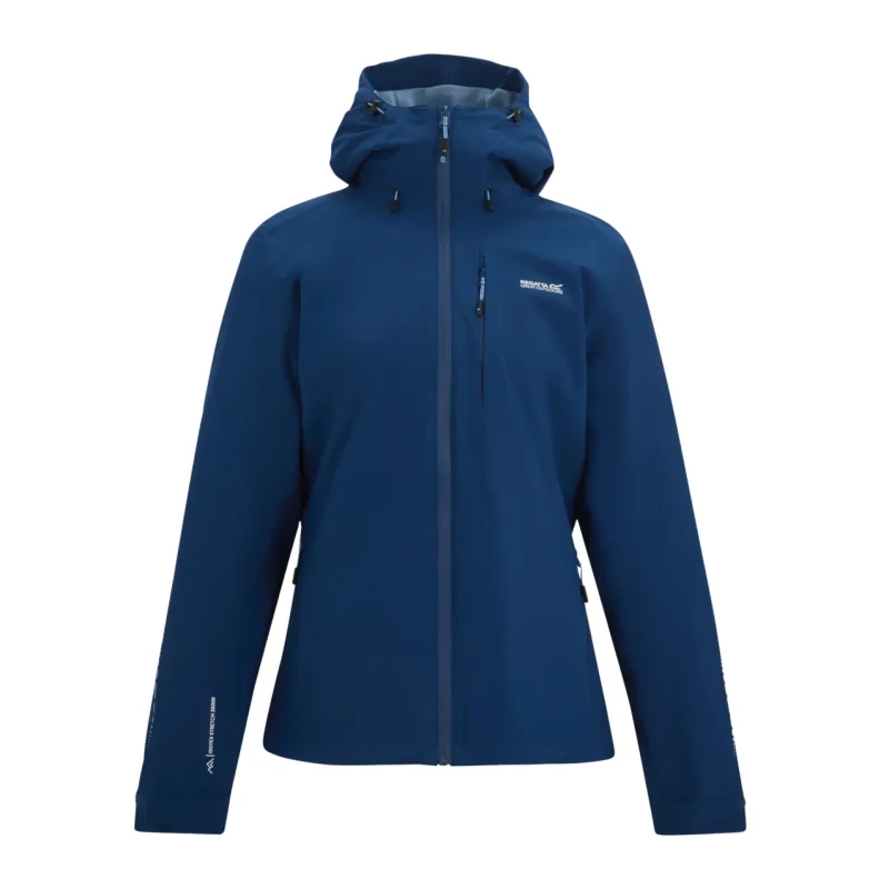 Image of Womens waterproof jacket Regatta Oklarna Bleu Female 40
