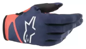 image of Alpinestars Radar Gloves Dark Blue Red Fluo L