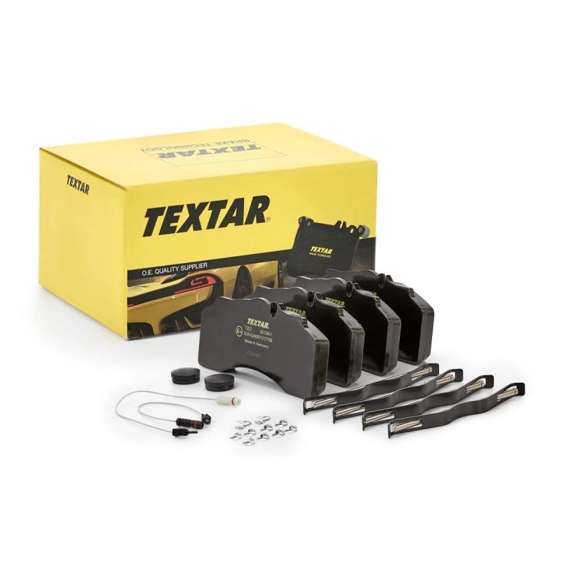 Image of TEXTAR 2913401 Brake pad set incl. wear warning contact, with accessories Brake Pad Set,disc brake (402)