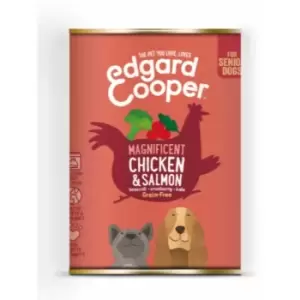 image of Edgard and Cooper Senior Grain Free with Chicken and Salmon Wet Dog Food 400g