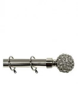Image of Diamante Finial Extendable Curtain Pole