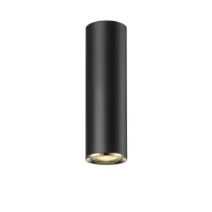 Image of Loya Small Surface Mounted Downlight, Matt Black, French Gold, 1x GU10