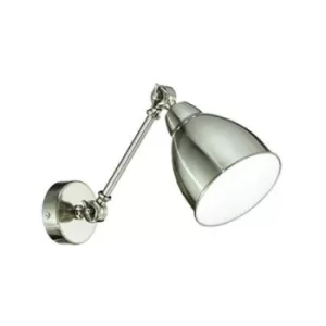 Image of Newton Adjustable 1 Light Indoor Wall Light Nickel, E27