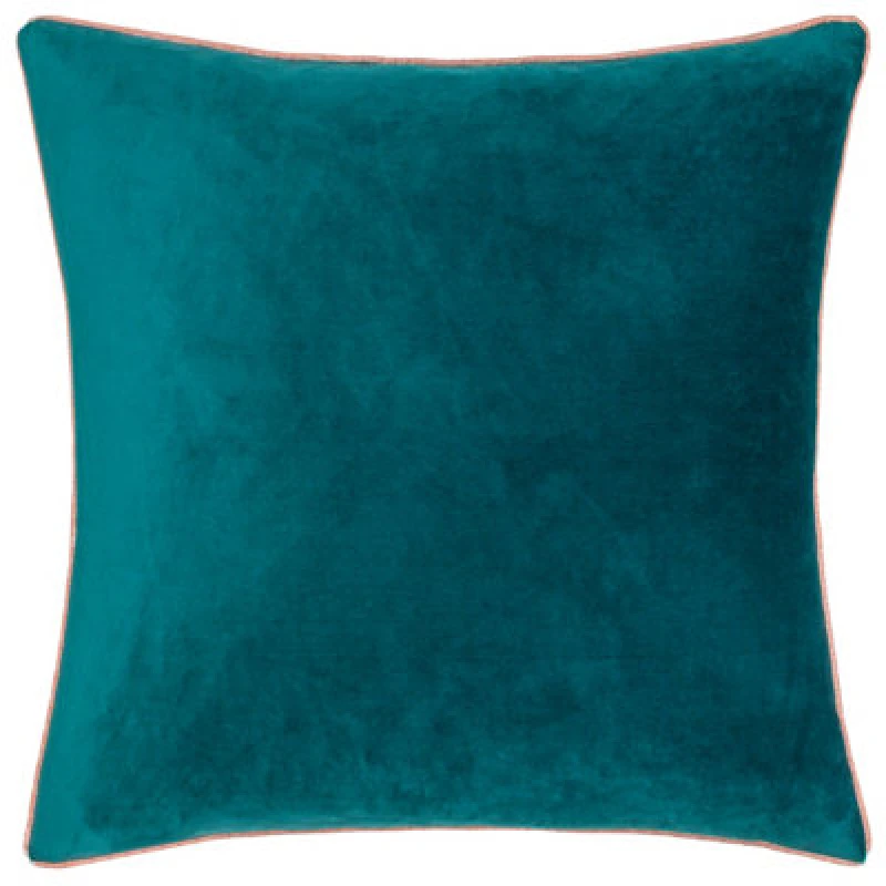 Image of Furn Furn Meridian Velvet Cushion in Teal Size: 45cm x 45cm Teal 45cm x 45cm Unisex 5025532353719