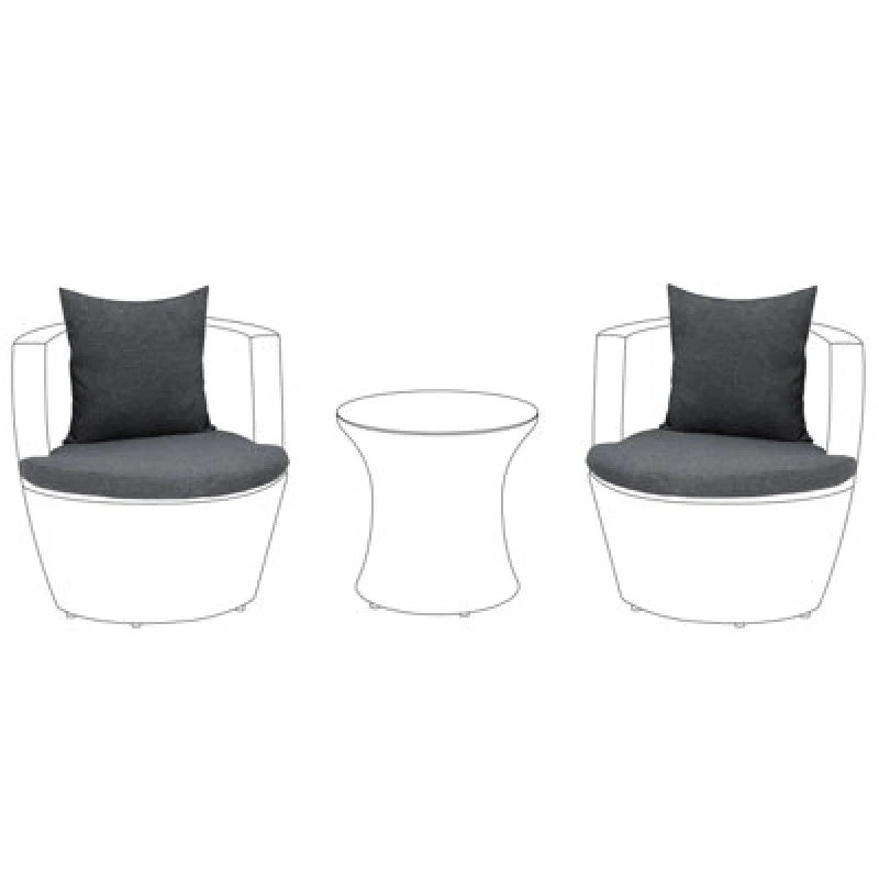 Image of Beliani Outdoor Cushion Cover Set Capri Grey