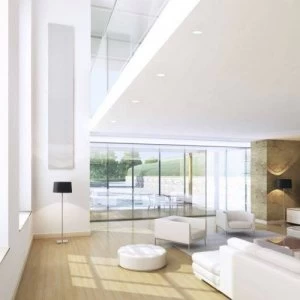 image of 1 Light Bathroom Ceiling Recessed Spotlight Matt White IP65