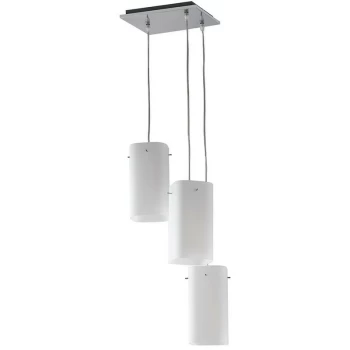 Image of Fan Europe Lighting - Fan Europe SQUARE 3 Light Cluster Pendant Ceiling Light White 25x25x23cm