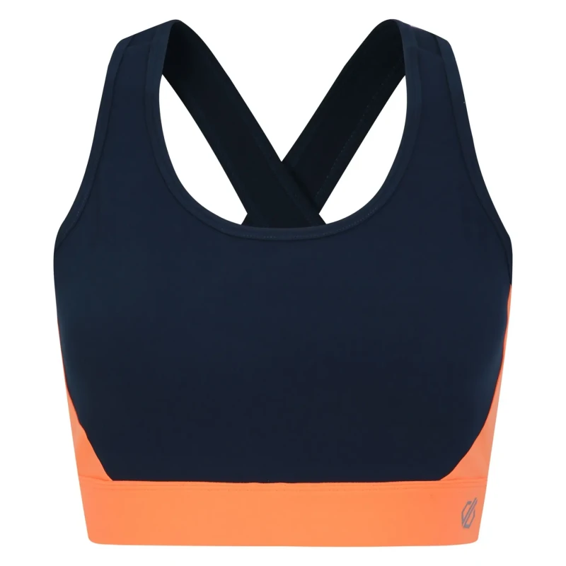 Image of Dare 2B Womens Swift II Sports Bra M - Bust 35-38' Moonlight Denim/Live Wire DWU407-FX4-M