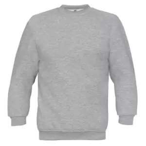 Image of B&C Unisex Set In Modern Cut Crew Neck Sweatshirt (2XL) (Heather Grey)