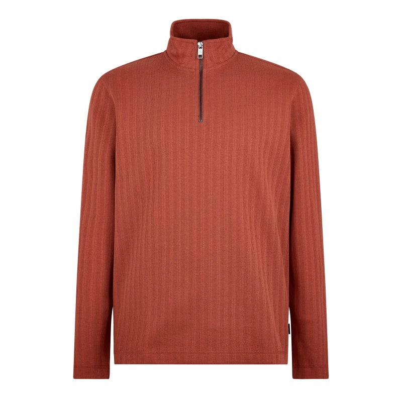 Image of Ted Baker Famblin quarter Zip Top - Orange Orange S