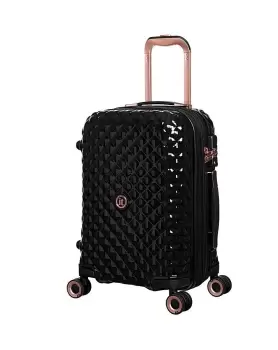 Image of IT Luggage Glitzy Medium Hardshell Black Suitcase
