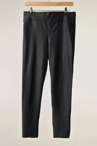 Image of Evans Faux Leather Control Leggings Black