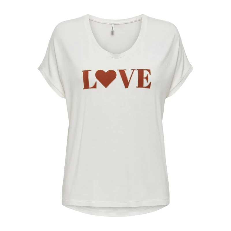 Image of Only Womens T-Shirt Only Harrina Blanc Female S