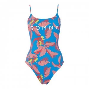 Image of Tommy Bodywear Printed Swimsuit - 414 TROPCL PRT