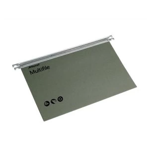 Image of Rexel Multifile A4 Suspension File 15mm Green - 1 x Pack of 50 Suspension Files