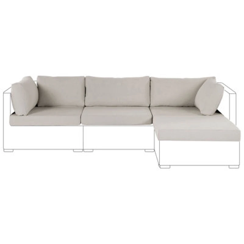 Image of Beliani Outdoor Cushion Cover Set Sano Sand Beige