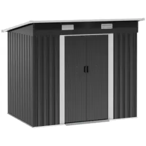Image of Outsunny 6.8 x 4.3ft Outdoor Garden Storage Shed, Tool Storage Box for Backyard, Patio and Lawn, Black