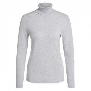 image of Oui High Neck Jumper - Grey 9283