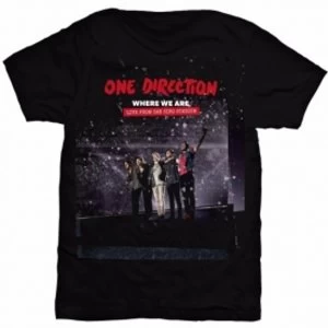 Image of One Direction San Siro Movie Ladies Black T Shirt: Large