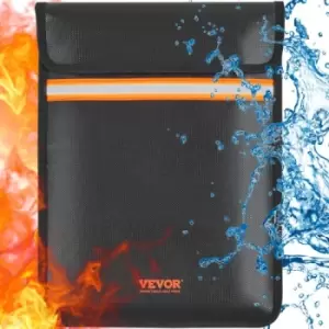 Image of VEVOR Fireproof Document Bag, 15"x11" Fireproof Money Bag 2000℉, Double Pockets Fireproof and Waterproof Bag with Zipper and Reflective Strip, for Mon