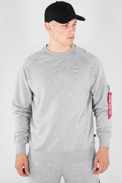 image of Alpha Industries X-Fit Sweatshirt, grey, Size 2XL